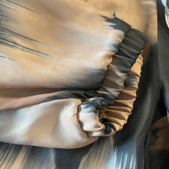 New York & Company Silk Brown, Black and White Jogger Pants Size XS - Picture 4 of 9